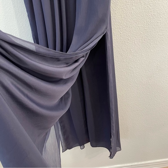 New BCBGeneration Lace Halter Long Maxi Dress Size 4 Purple Bridesmaid Prom. - Picture 6 of 12